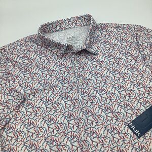 Huk‎ Fishing Mens Scarlet Blaze Pursuit Printed Polo Size XL NWT